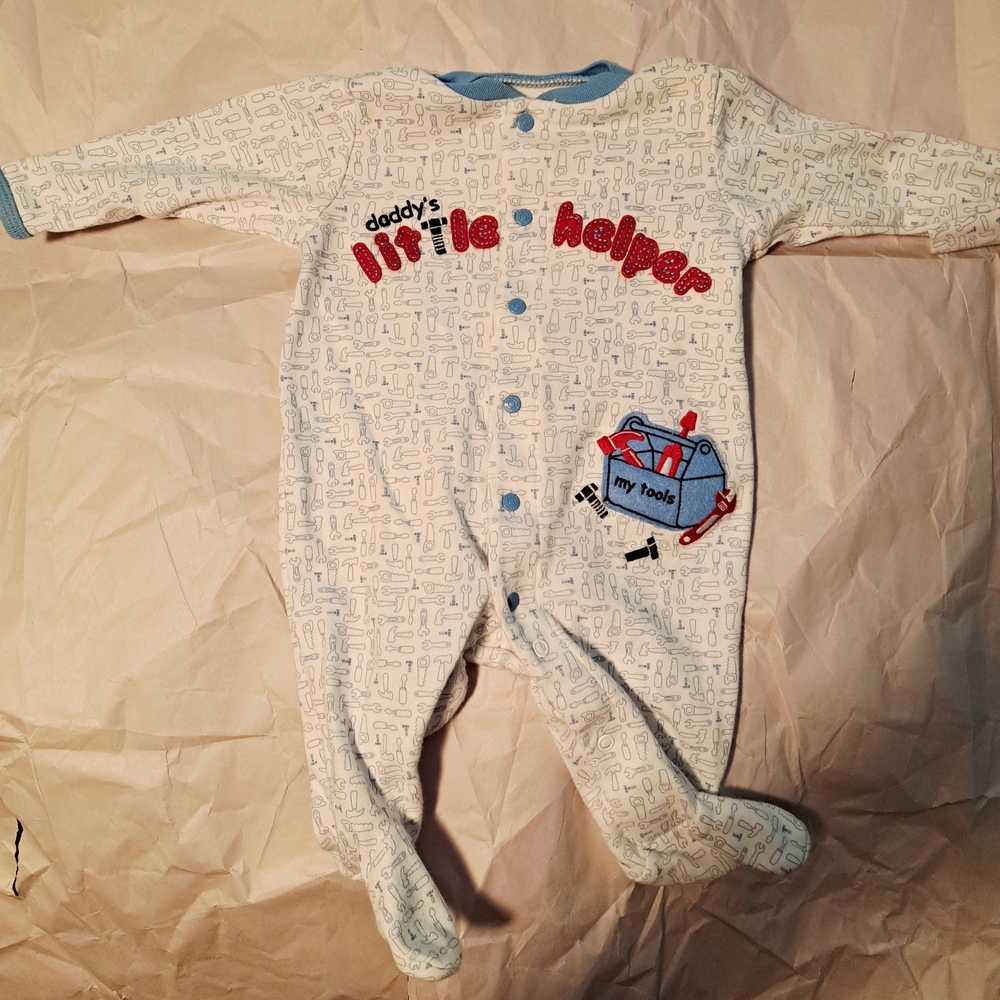 Carter's White and Red Helper Footie